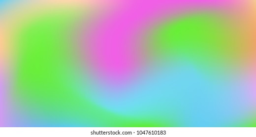 Holographic background. Trendy creative vector cosmic gradient.  Smooth blend banner template.  Easily editable soft colored vector illustration.  Bright print.