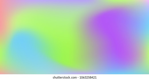 Holographic background. Trendy creative vector cosmic gradient.  Creative neon template for banner.   Easily editable soft colored vector illustration.  Bright print.