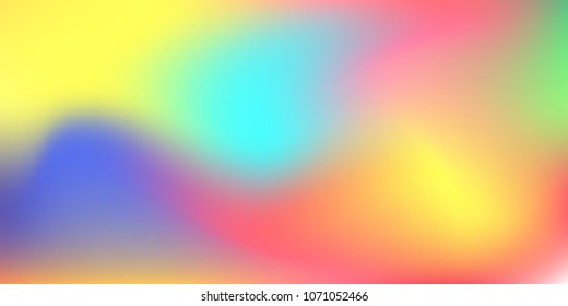 Holographic background. Trendy creative vector cosmic gradient.  Creative neon template for banner.   Easily editable soft colored vector illustration.  Bright print.