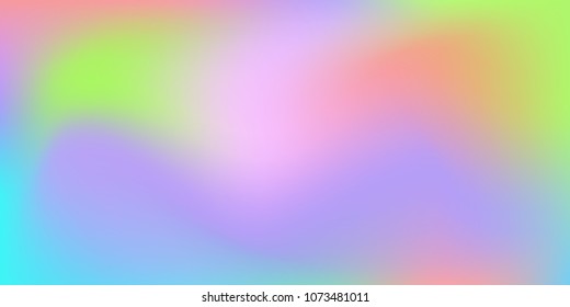 Holographic background. Trendy creative vector cosmic gradient.  Smooth blend banner template.  Easily editable soft colored vector illustration.  Bright print.