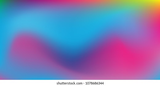 Holographic background. Trendy creative vector cosmic gradient.  Creative neon template for banner.   Easily editable soft colored vector illustration.  Bright print.