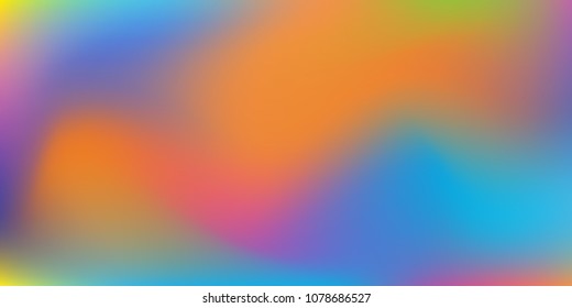 Holographic background. Trendy creative vector cosmic gradient.  Creative neon template for banner.   Easily editable soft colored vector illustration.  Bright print.