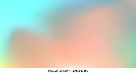 Holographic background. Trendy creative vector cosmic gradient.  Smooth blend banner template.  Easily editable soft colored vector illustration.  Bright print.