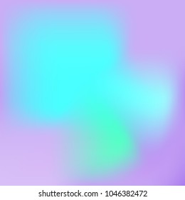 Holographic background. Trendy gradient cover. Bright pattern in light pastel rainbow colors. Foil holographic design. Vector illustration.