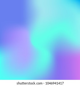 Holographic background. Trendy gradient cover. Bright pattern in light pastel rainbow colors. Foil holographic design. Vector illustration.