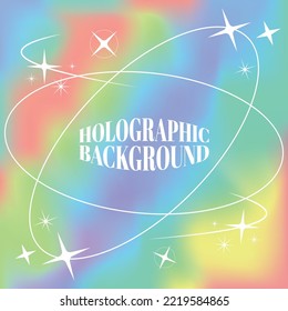 Holographic Background vectors design hologram background
