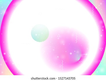 Holographic background with vibrant rainbow gradients. Dynamic fluid. Cosmos hologram. Design template for mobile screen, web app and presentation. Vintage holographic background.