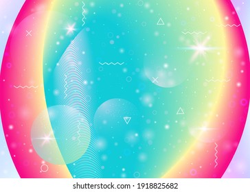 Holographic background with vibrant rainbow gradients. Dynamic fluid. Cosmos hologram. Design layout for annual report, book and mobile interface. Girlie holographic background.