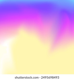 Holographic Background. Violet Blur Gradient. Iridescent Gradient. Retro Image. Hologram Texture. Soft Holography Invitation. Bright Paper. Vibrant Card. Blue Holographic Background