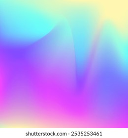 Fondo holográfico. Gradiente suave violeta. Efecto Neón. Luz del Cosmos. Textura perlescente. Gradiente iridiscente. Brochure de gasolina borrosa. Fluido Metálico. Fondo holográfico rosado