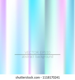 Holographic background.  Vivid smooth mesh blurred futuristic template. Trendy creative vector. Intense blank Holographic spectrum gradient for printed products, covers.