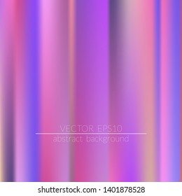 Holographic background.  Vivid smooth mesh blurred futuristic template. Trendy creative vector. Intense blank Holographic spectrum gradient for printed products, covers.
