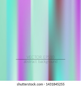 Holographic background.  Vivid smooth mesh blurred futuristic template. Trendy creative vector. Intense blank Holographic spectrum gradient for printed products, covers.
