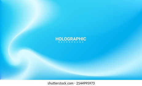 holographic background in white and light blue