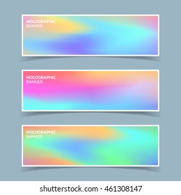 Pancartas holográficas. Ilustración vectorial Eps10.