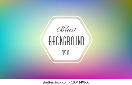 Holographic blurred abstract background. Colorful iridescent modern soft lights. Multicolor rainbow neon glow. Blur trend holography wallpaper. Fluid gradient art. For banner, poster or web design