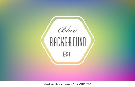 Holographic blurred abstract background. Colorful iridescent modern soft lights. Multicolor rainbow neon glow. Blur trend holography wallpaper. Fluid gradient art. For banner, poster or web design