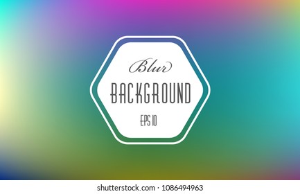 Holographic blurred abstract background. Colorful iridescent modern soft lights. Multicolor rainbow neon glow. Blur trend holography wallpaper. Fluid gradient art. For banner, poster or web design