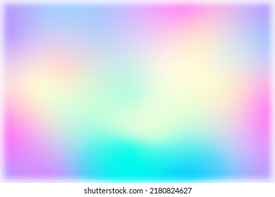 Holographic blurred background. Distorted blue and purple textures with soft gradient and pastel futuristic vector minimalism
