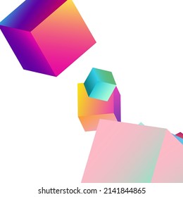 Fondo blanco del vector de ladrillo holográfico. Plantilla de elemento abstracto irlandés. Folleto de Confetti Empresarial. Papel gráfico de la caja arcoiris.