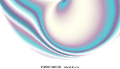 Holographic chromatic blurred waves abstract background. Vector design