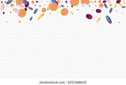 Holographic Circle Abstract Purple Background. Magic Independence Confetti Texture. Carnaval Background. Colored Invitation Pattern.