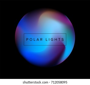 Holographic circle on dark background.