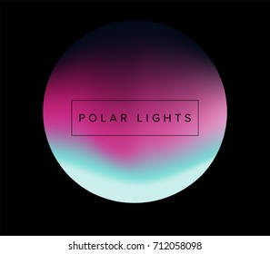 Holographic circle on dark background.