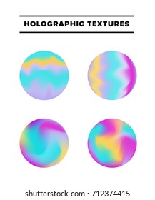 Holographic circles set.