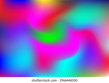 Holographic color with gradient abstract background.