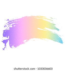 Holographic color paint brush on white background.Vector illustration.