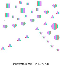 holographic color shape for party