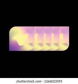 Holographic Combination of Rectangle Made from Foil on Dark Background