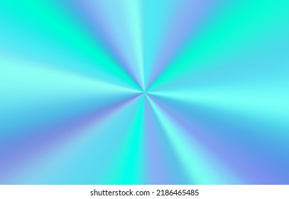 Holographic conical gradient background. Abstract metallic vector illustration.