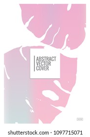 Holographic cover. Iridescent geometric minimal brochure. Holo retro background. Foil simple flyer. Exotic plants backdrop. Fun fluid backdrop. Geometric retro brochure. Foil card.