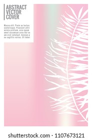 Holographic cover. Iridescent geometric minimal brochure. Holo retro background. Foil simple flyer. Exotic plants backdrop. Fun fluid backdrop. Geometric retro brochure. Foil card.
