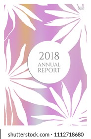 Holographic cover. Iridescent geometric minimal brochure. Holo retro background. Foil simple flyer. Exotic plants backdrop. Fun fluid backdrop. Geometric retro brochure. Foil card.