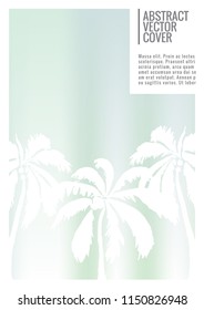 Holographic cover. Iridescent geometric minimal brochure. Holo retro background. Foil simple flyer. Exotic plants backdrop. Fun fluid backdrop. Geometric retro brochure. Foil card.