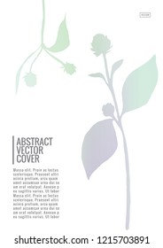 Holographic cover. Iridescent geometric minimal brochure. Holo retro background. Foil simple flyer. Exotic plants backdrop. Fun fluid backdrop. Geometric retro brochure. Foil card.