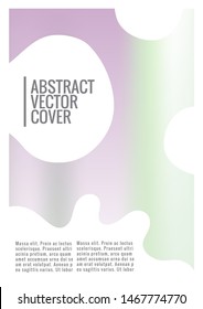 Holographic cover. Iridescent geometric minimal brochure. Holo retro background. Foil simple flyer. Exotic plants backdrop. Fun fluid backdrop. Geometric retro brochure. Foil card.