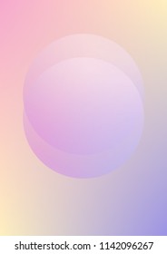 Holographic cover with radial fluid. Geometric shapes on gradient background. Modern hipster template for placard, presentation, banner, flyer, brochure. Minimal holographic cover in neon colors.