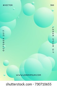 Holographic cover with radial fluid. Geometric shape on gradient background. Modern hipster template for placard, presentation, banner, flyer, report, brochure. Minimal holographic cover, neon colors.