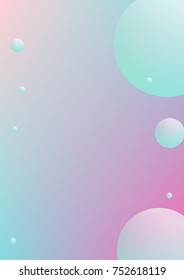 Holographic cover with radial fluid. Geometric shape on gradient background. Modern hipster template for placard, presentation, banner, flyer, report, brochure. Minimal holographic cover, neon colors.