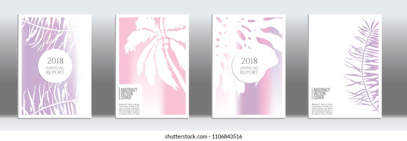 Holographic cover. Tropical flyer on rainbow background.  Fluid poster design.  Brochure foil design. Holo backdrop. Stylish vector cover design.  Abstract gradient vintage texture.