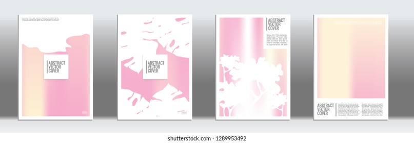 Holographic cover. Tropical flyer on rainbow background.  Fluid poster design.  Brochure foil design. Holographic backdrop. Stylish vector cover design.  Abstract gradient retro texture.