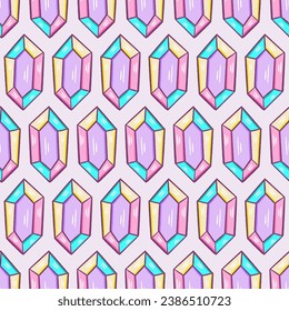 Patrón sin soldadura de vectores geométricos de cristales holográficos
