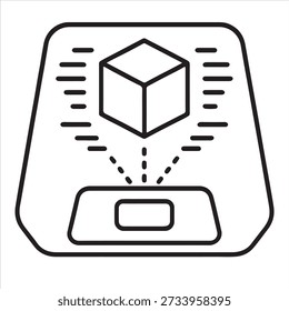 Holographic Cube Projection from Platform Line Art