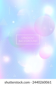 Holographic Design. Abstract Shape. Memphis Dots. Shiny Poster. Gradient Background. Motion Flyer. Space Halftone Magazine. Purple Tech Texture. Violet Holographic Design