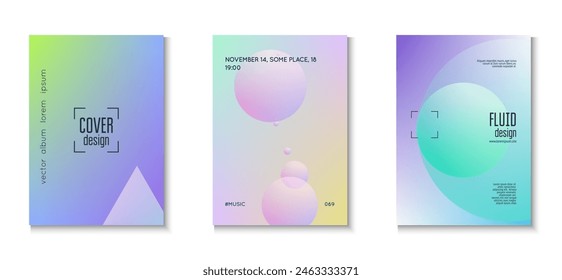 Holographic Design. Astronaut Creative Placard. Gradient Background. Geometric Modern Collection. Violet Abstract Set. Memphis Banner. Minimal Poster. Blue Holographic Design