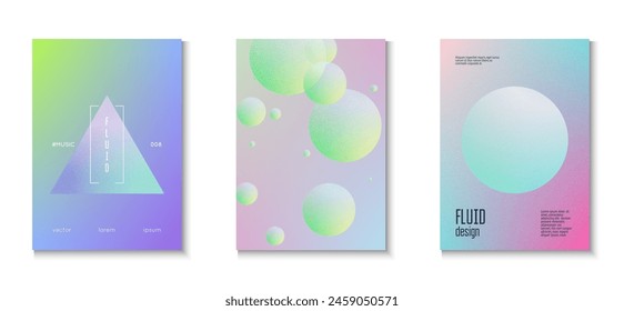Holographic Design. Blue Grainy 3d Set. Memphis Poster. Hipster Placard. Triangle Poster. Fluorescent Modern Collection. Texture Minimal Background. Pink Holographic Design